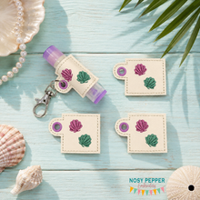 Load image into Gallery viewer, Shell Lip Balm Sleeves (4 sizes included) machine embroidery design DIGITAL DOWNLOAD
