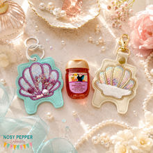 Load image into Gallery viewer, Shell applique shaker Sanitizer Case (2 sizes available) machine embroidery design DIGITAL DOWNLOAD