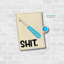 Load image into Gallery viewer, Sh!t Fabric Needle Minder machine embroidery design DIGITAL DOWNLOAD
