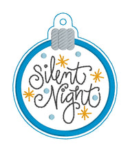 Load image into Gallery viewer, Silent Night applique ornament --2026 Holiday Bundle-- machine embroidery design DIGITAL DOWNLOAD