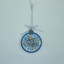 Load image into Gallery viewer, Silent Night applique ornament --2026 Holiday Bundle-- machine embroidery design DIGITAL DOWNLOAD