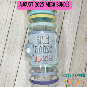 Silly Goose Juice Bottle Band machine embroidery design DIGITAL DOWNLOAD