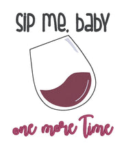 Load image into Gallery viewer, Sip Me Baby machine embroidery design (4 sizes included) DIGITAL DOWNLOAD