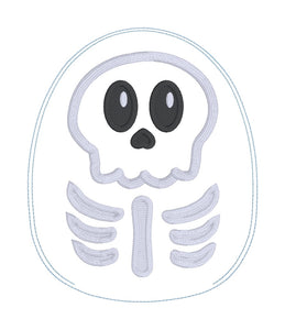 Skeleton stuffie (5 sizes included) machine embroidery design DIGITAL DOWNLOAD
