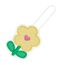 Load image into Gallery viewer, Sketchy Flowers snap tab set (2 designs with single and multi files included) machine embroidery design DIGITAL DOWNLOAD