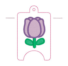 Load image into Gallery viewer, Sketchy Tulip Sanitizer Case (2 sizes available) machine embroidery design DIGITAL DOWNLOAD