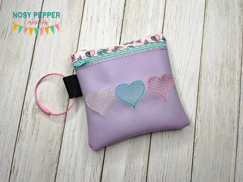 Sketchy Heart ITH Bag DEC 24 Mystery Bundle embroidery design (5 sizes available) DIGITAL DOWNLOAD