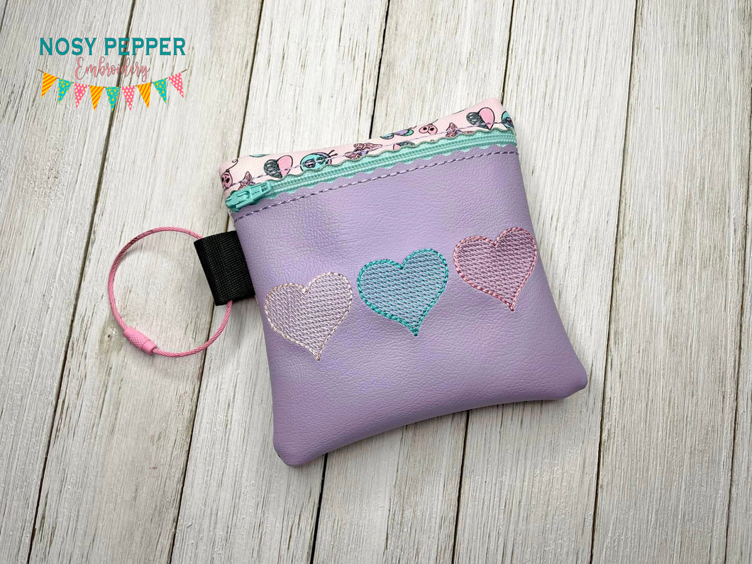 Sketchy Heart ITH Bag DEC 24 Mystery Bundle embroidery design (5 sizes available) DIGITAL DOWNLOAD