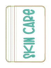 Load image into Gallery viewer, Skin Care ITH Bag (4 sizes available) machine embroidery design DIGITAL DOWNLOAD