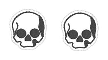 Load image into Gallery viewer, Skull hoodie charms --2026 Spooky Mystery Bundle-- machine embroidery design DIGITAL DOWNLOAD