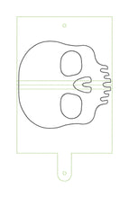 Load image into Gallery viewer, Skull top load notebook cover machine embroidery design DIGITAL DOWNLOAD