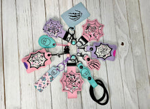 Load image into Gallery viewer, Skull Web Grab &amp; Go Collection – Machine Embroidery Designs (11 Designs Included) Digital Download
