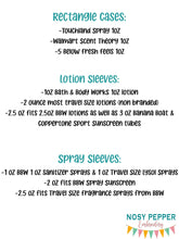 Load image into Gallery viewer, Square Sanitizer sleeves (2 sizes included) machine embroidery design DIGITAL DOWNLOAD (Copy)