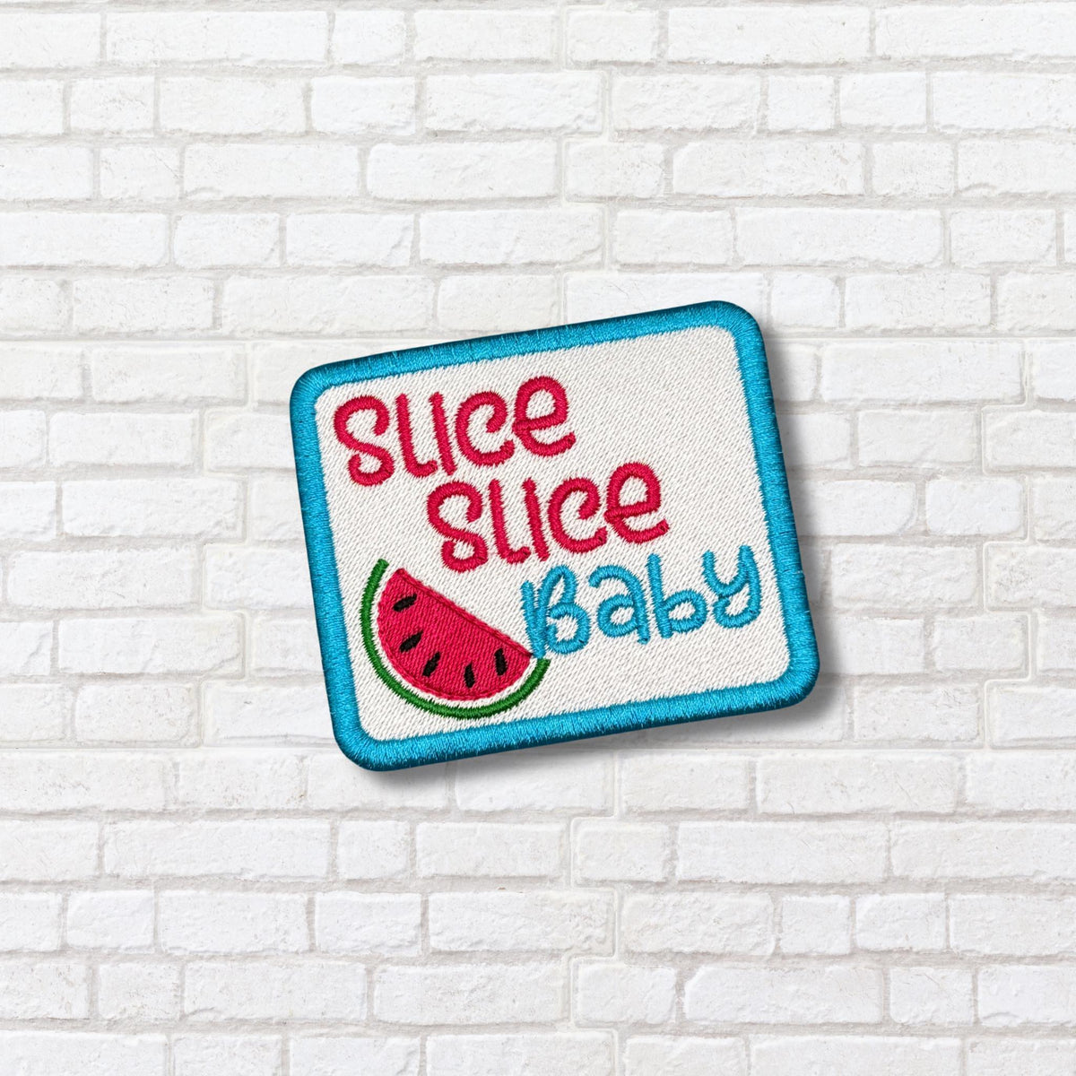 Slice Slice Baby patch (2 sizes included) machine embroidery design DI ...