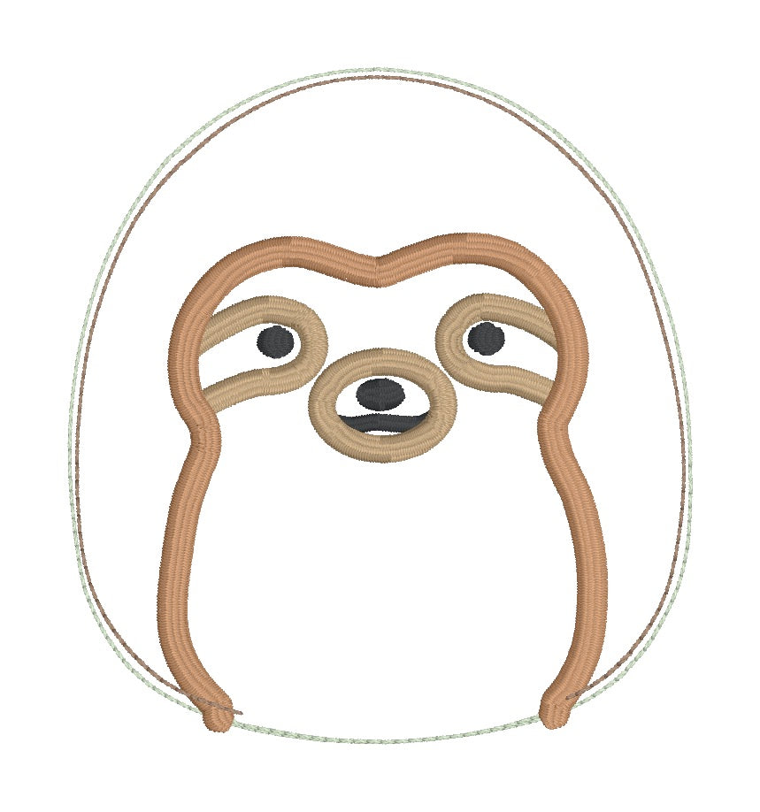 Sloth applique ITH Mug rug & Coaster (turned style) June 2024 Mystery ...