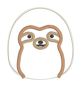Sloth applique ITH Mug rug & Coaster June 2024 Mystery Bundle machine embroidery design (5 sizes included) DIGITAL DOWNLOAD
