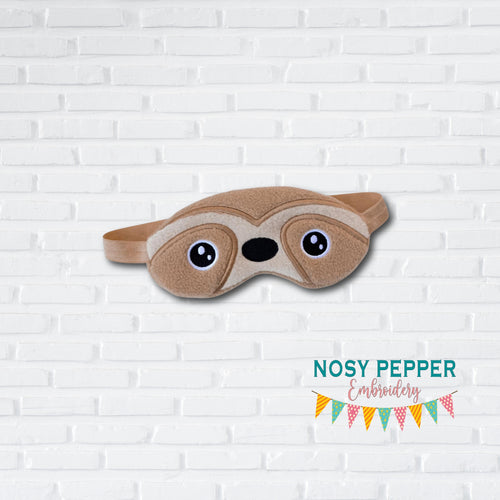 Sloth Sleep Mask machine embroidery design (2 sizes included) DIGITAL DOWNLOAD