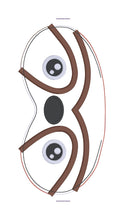 Load image into Gallery viewer, Sloth Sleep Mask machine embroidery design (2 sizes included) DIGITAL DOWNLOAD