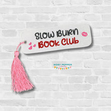 Load image into Gallery viewer, Slow Burn 5x7 bookmark machine embroidery design DIGITAL DOWNLOAD
