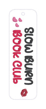 Load image into Gallery viewer, Slow Burn 5x7 bookmark machine embroidery design DIGITAL DOWNLOAD