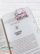 Load image into Gallery viewer, Smut Mark magnetic bookmark machine embroidery design DIGITAL DOWNLOAD