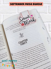 Load image into Gallery viewer, Smut Mark magnetic bookmark machine embroidery design DIGITAL DOWNLOAD