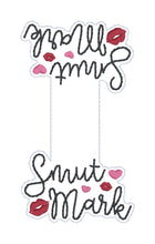 Load image into Gallery viewer, Smut Mark magnetic bookmark machine embroidery design DIGITAL DOWNLOAD