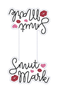 Smut Mark magnetic bookmark machine embroidery design DIGITAL DOWNLOAD