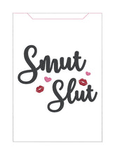 Load image into Gallery viewer, Smut Sl@t reader sleeve (3 sizes included) machine embroidery design DIGITAL DOWNLOAD