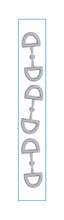 Load image into Gallery viewer, Snaffle Bit fob set machine embroidery file (2 sizes, single and multi files included) DIGITAL DOWNLOAD