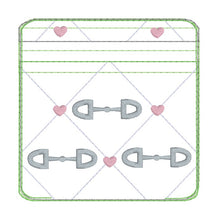 Load image into Gallery viewer, Snaffle Quilted ITH Bag (5 sizes available) --MAR 26 MB--machine embroidery design DIGITAL DOWNLOAD