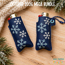 Load image into Gallery viewer, Snowflake Lighter Sleeve (2 styles available) machine embroidery design DIGITAL DOWNLOAD