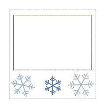 Load image into Gallery viewer, Snowflake Frame machine embroidery design DIGITAL DOWNLOAD