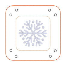 Load image into Gallery viewer, Snowflake tray Set machine embroidery design Oct &#39;24 Mystery Bundle (5 sizes included) DIGITAL DOWNLOAD