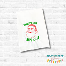 Load image into Gallery viewer, Snows Out Hos Out sketchy machine embroidery design (5 sizes included) DIGITAL DOWNLOAD