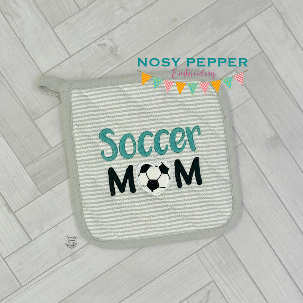 Soccer Mom Applique machine embroidery design (5 sizes included) DIGITAL DOWNLOAD