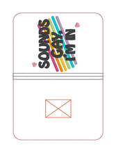 Load image into Gallery viewer, Sounds Gay notebook cover 2 sizes available machine embroidery design DIGITAL DOWNLOAD