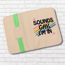 Load image into Gallery viewer, Sounds Gay notebook cover 2 sizes available machine embroidery design DIGITAL DOWNLOAD