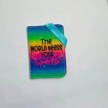Load image into Gallery viewer, Sparkle notebook cover (2 sizes available) machine embroidery design DIGITAL DOWNLOAD