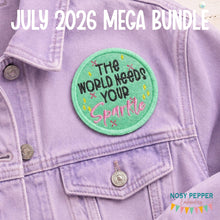 Load image into Gallery viewer, Sparkle patch (2 sizes included) machine embroidery design DIGITAL DOWNLOAD