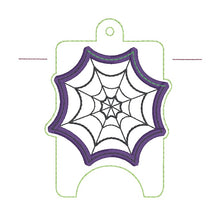 Load image into Gallery viewer, Spider Web applique Sanitizer Case --2026 Spooky Mystery Bundle-- (2 sizes available) machine embroidery design DIGITAL DOWNLOAD