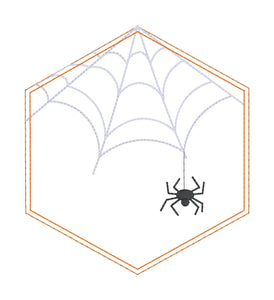 Spider Hexie envelope style ITH Mug rug machine embroidery design (4 sizes included) DIGITAL DOWNLOAD