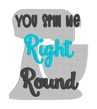 Load image into Gallery viewer, Spin Me Right Round design (5 sizes included) machine embroidery design DIGITAL DOWNLOAD