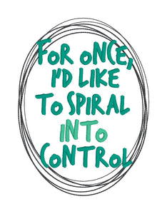 Spiral Into Control machine embroidery design (4 sizes included) DIGITAL DOWNLOAD