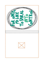 Load image into Gallery viewer, Spiral Into Control applique notebook Cover (2 sizes available) machine embroidery design DIGITAL DOWNLOAD