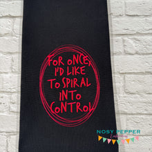 Load image into Gallery viewer, Spiral Into Control machine embroidery design (4 sizes included) DIGITAL DOWNLOAD