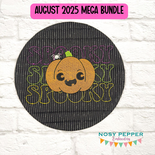 Spooky hot pad machine embroidery design (5 sizes included) DIGITAL DOWNLOAD
