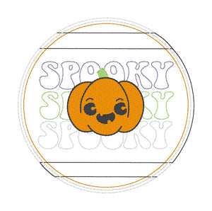 Spooky hot pad machine embroidery design (5 sizes included) DIGITAL DOWNLOAD