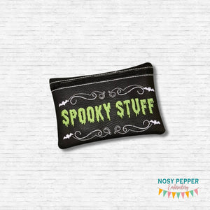 Spooky Stuff ITH Bag embroidery design (4 sizes available) DIGITAL DOWNLOAD