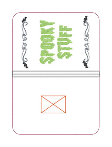 Spooky Stuff Notebook Cover (2 sizes available) machine embroidery design DIGITAL DOWNLOAD